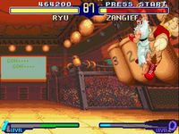 une photo d'Ã©cran de Street Fighter Alpha 2 sur Nintendo Super Nes